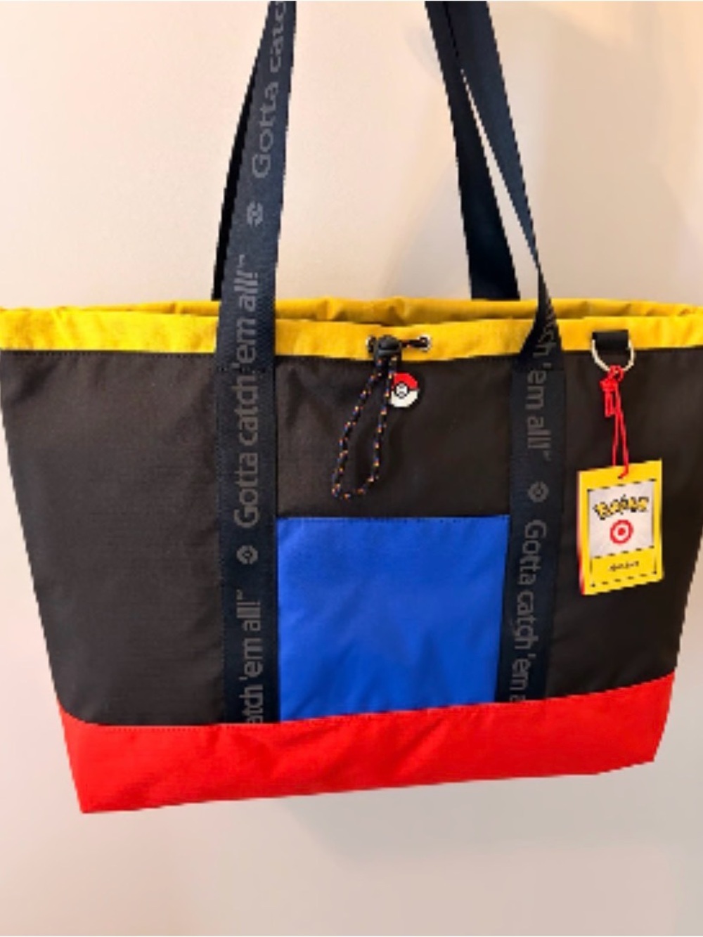 Pokemon x Target  collab everyday tote- Black, Blue, Red & Yellow